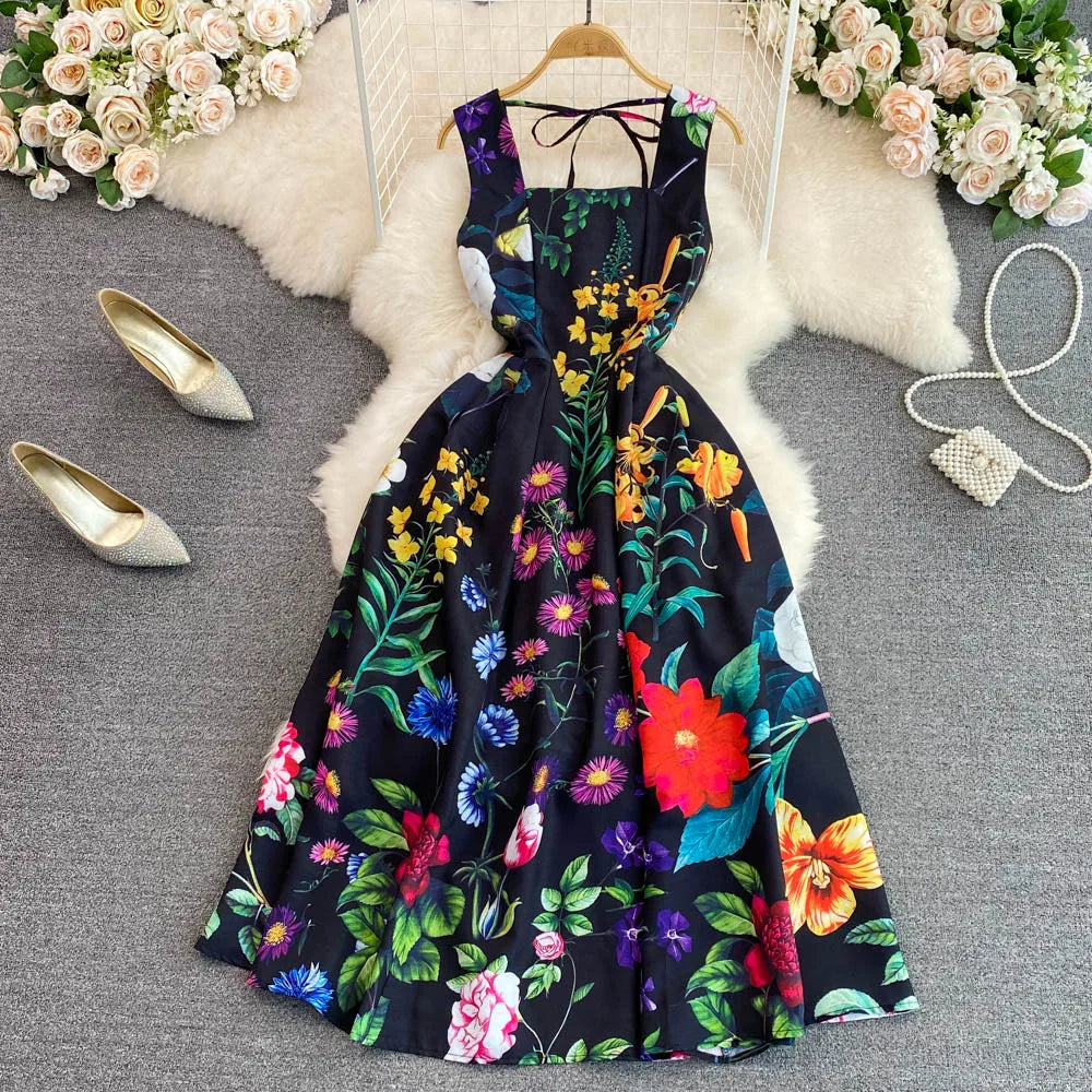 navy blue dress for baby girl A Line – Vintage Vixen Clothing main image 1