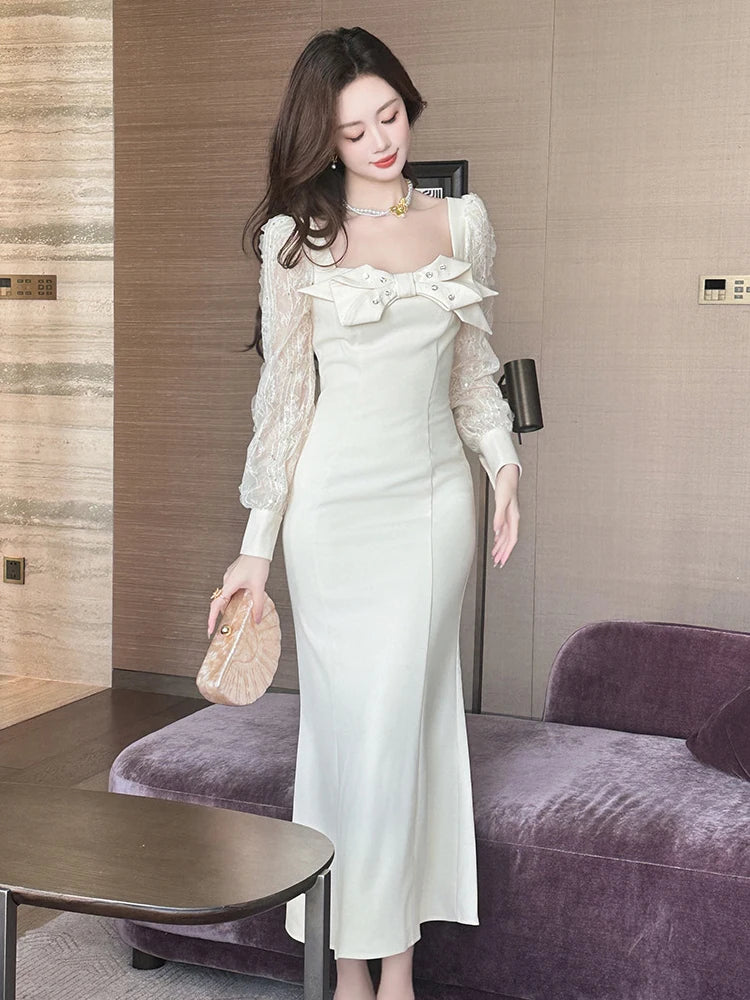 sweetheart beading dress KissProm Sequins Mermaid Prom With Beading, White / 0 Minimal stretch Closure any casual occasion Size:48