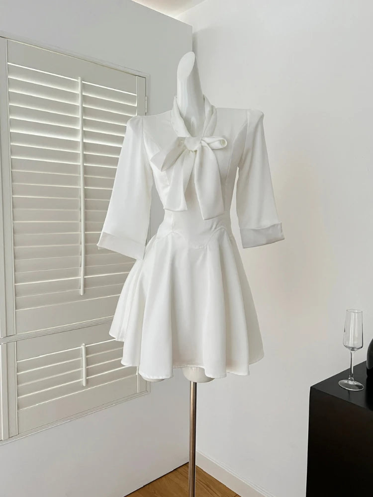 slim fit dress slacks Open Back Flare Mini Dress main image 1