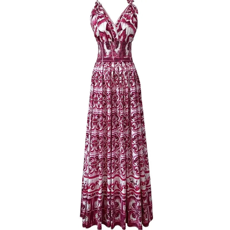 princess polly baby blue dress Boho Maxi Dress With V-neck And Print on Luulla