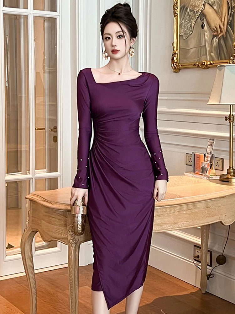 white christmas dresses Special Occasion Dress in Purple Velvet is the perfect for any occasion –  Classic Girl main image 0