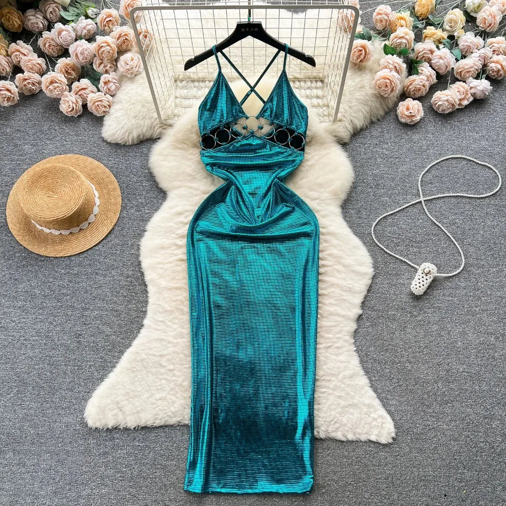 teal velvet midi dress Octavia Velvet Midi Dress