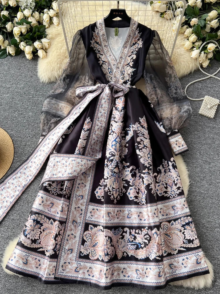 mesh long sleeve maxi dress black floral Aliza Black Floral Embellished Maxi Dress – Frock and Frill