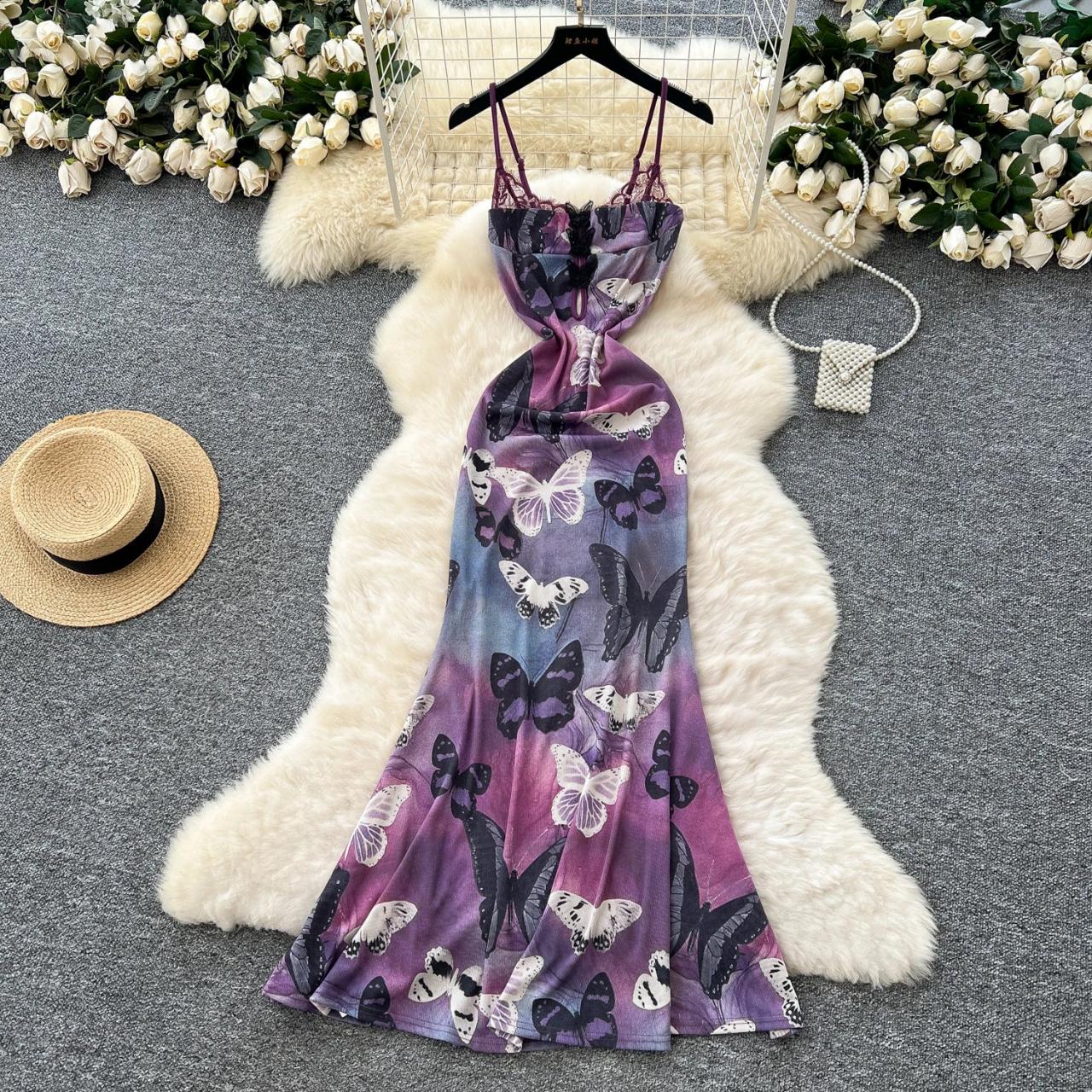 fitted lace wedding dress Butterfly Babe Midi Dress • Shop American Threads Online Boutique main image 1