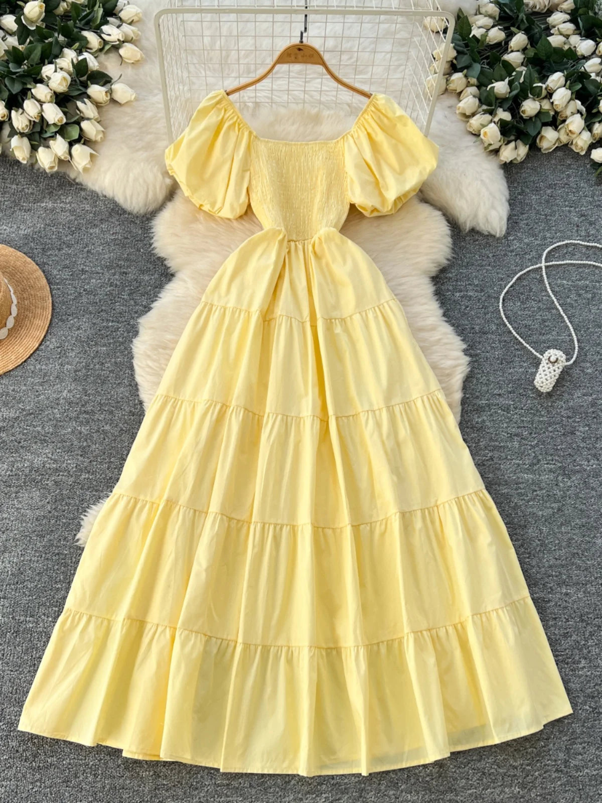 knee length dresses for ladies Puffy Long Sleeve Tulle Prom Dress Long Evening Dress,WP206 – winkbridal