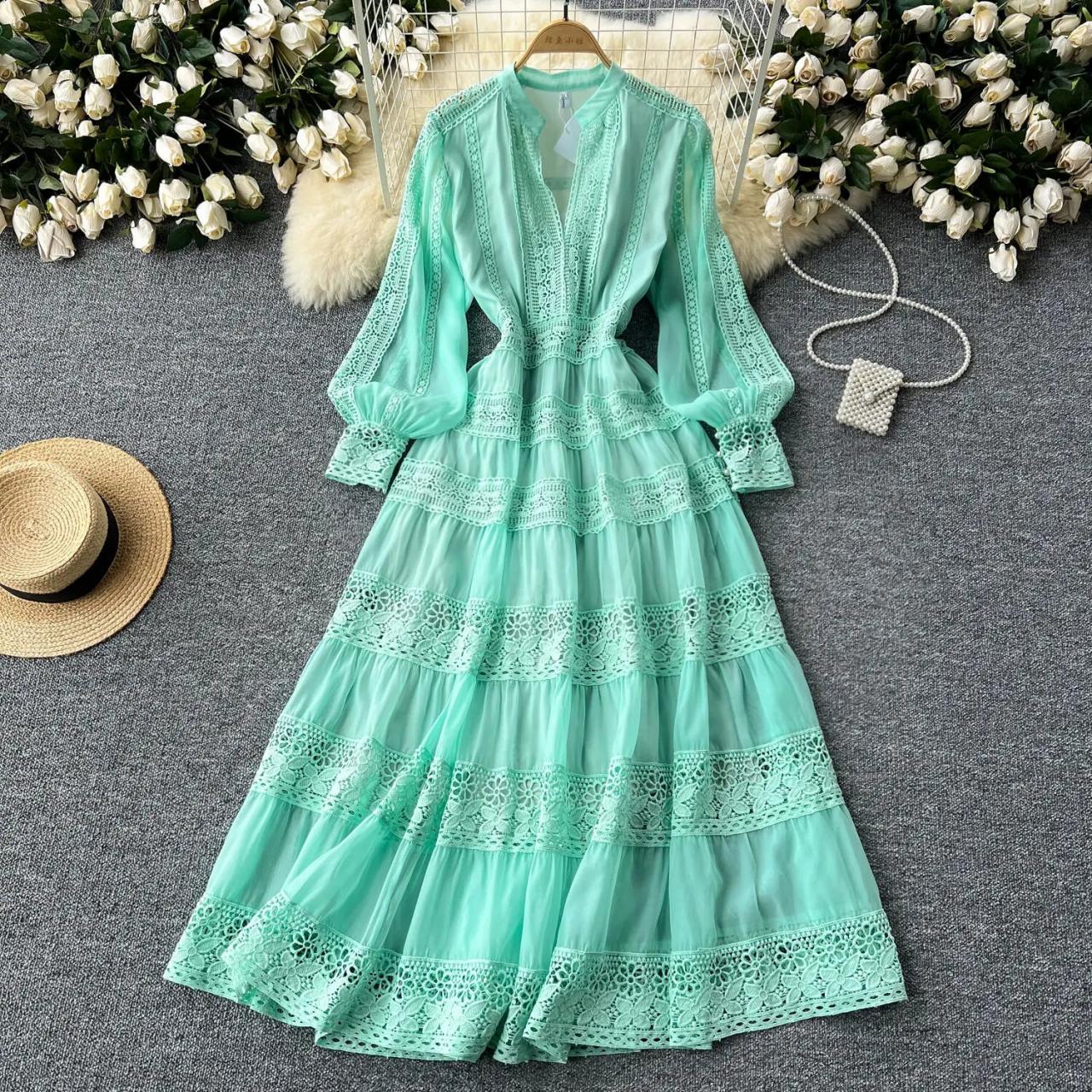 sachin and babi light blue dress Yearnin - Short Sleeve V-Neck Floral Print Chiffon Dress main image 0
