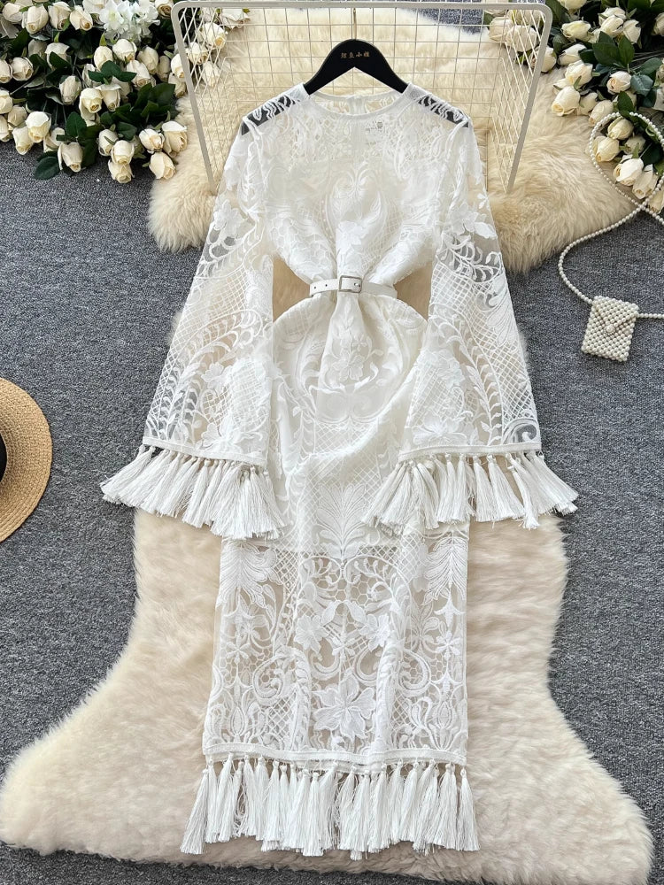 black lace beach dress A line Black Sweetheart Long Sleeves Beach Wedding Dress TN383 US6 / Black