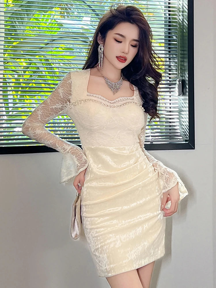 slim fit dress slacks Sexy Fit and Flare Long Prom Dress main image 0
