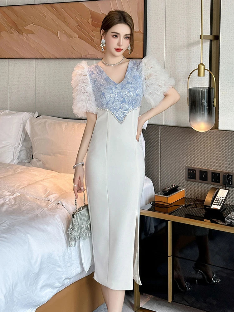 sachin and babi light blue dress Luxury Birthday Dress for Women: Elegant & Stylish Choices main image 1