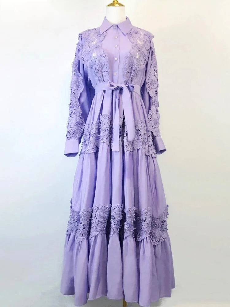 chinese dress ladies Maya Moody Lilac Embellished Long Sleeve Maxi Dress – Maya Deluxe