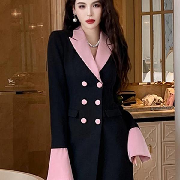 black dress pink blazer Men's Hot Pink Tuxedo Blazer with Black Pants and Paisley Pattern Shawl Lapel for Prom